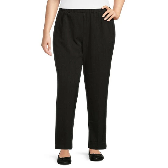 Buy π― Allison Daley Plus Size City Stretch Straight Leg Pull-On Pants Charcoal βοΈ