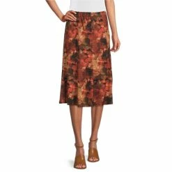 Flash Sale 😍 Allison Daley Petite Size Pull-On A-Line 👗 Skirt Harvest Mood ⭐