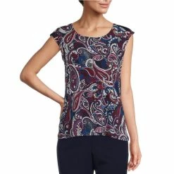 Brand new 💯 Allison Daley Petite Size Paisley Print Sleeveless Round Neck Knit Top Windsor Paisley ❤️