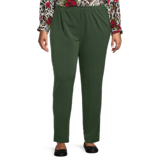 Buy π― Allison Daley Plus Size City Stretch Straight Leg Pull-On Pants Charcoal βοΈ - Image 5