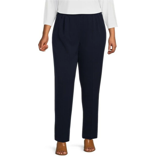 Buy π― Allison Daley Plus Size City Stretch Straight Leg Pull-On Pants Charcoal βοΈ - Image 8