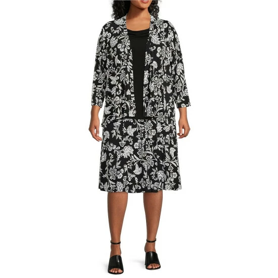 Flash Sale ⭐ Allison Daley Plus Size Boho Floral Print Pull-On A-Line 👗 Skirt 🔥 5 Flash Sale ⭐ Allison Daley Plus Size Boho Floral Print Pull-On A-Line 👗 Skirt 🔥 - Image 3