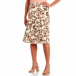 Best reviews of 💯 Allison Daley Petite Size Spot Leopard Print Pull-On A-Line 👗 Skirt Spot On Spot 🥰