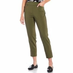 Best deal 🔔 Allison Daley Button Hem Straight Leg Ankle Pants Sage 🔥