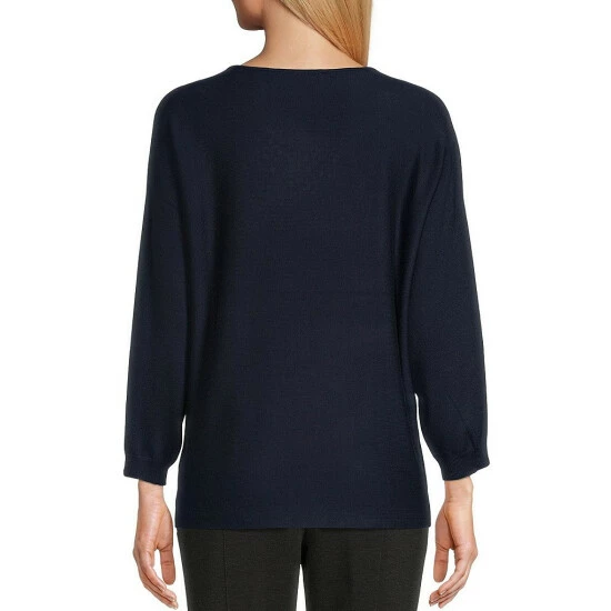 Cheap π― Allison Daley 3/4 Dolman Sleeve Round Neck Embellished Sweater Blush 𧨠- Image 8