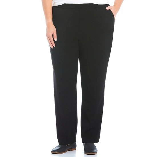 Best reviews of β¨ Allison Daley Plus Size City Stretch Straight Leg Pull-On Pants Black β€οΈ