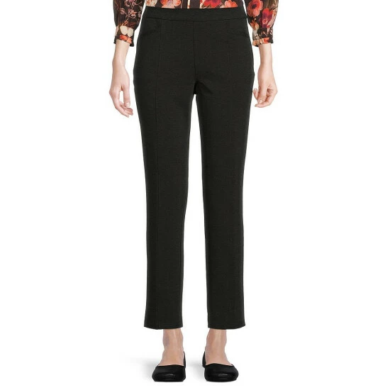 Outlet π Allison Daley Straight Leg Pull-On Elastic Waist Ponte Pants Black π