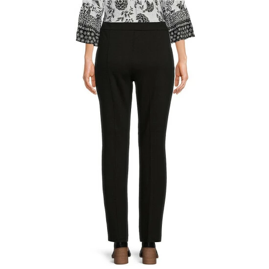 Outlet π Allison Daley Straight Leg Pull-On Elastic Waist Ponte Pants Black π - Image 5