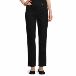 Promo ⌛ Allison Daley Straight Leg Stretch Denim Pull-On 👖 Jeans Dark Indigo ❤️