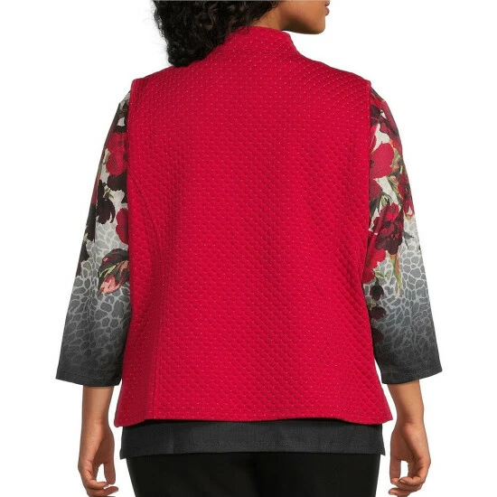 Top 10 π Allison Daley Plus Size Metallic Mock Neck Quilted Vest Indigo βοΈ - Image 5