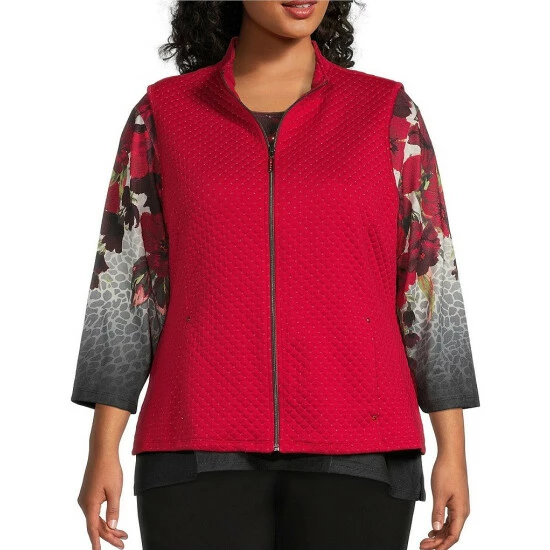 Top 10 π Allison Daley Plus Size Metallic Mock Neck Quilted Vest Indigo βοΈ - Image 7
