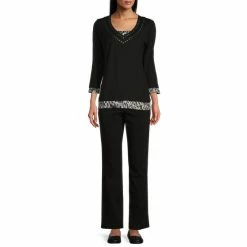 Buy ✔️ Allison Daley Embellished Cheetah Print V-Neck 3/4 Sleeve Layered Twofer Knit Top Black/cheetah Print ❤️ 7 Buy ✔️ Allison Daley Embellished Cheetah Print V-Neck 3/4 Sleeve Layered Twofer Knit Top Black/cheetah Print ❤️ -Allison Daley shop unnamed file 391