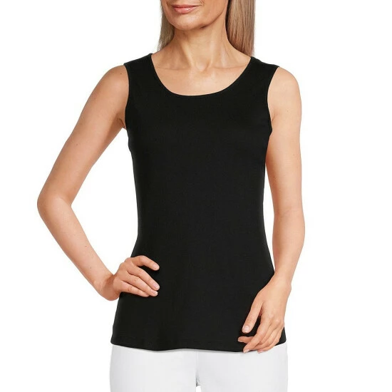 Coupon π Allison Daley Scoop Neck Sleeveless Knit Tank White π§¨