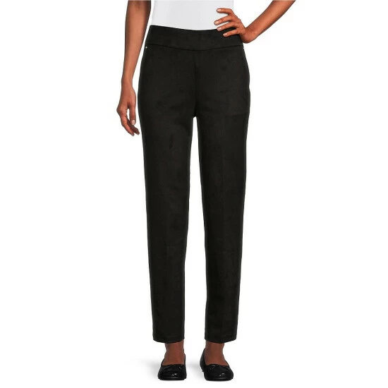 Best Pirce π Allison Daley Luxe Suede Straight Leg Pull-On Pants Windsor Wine β€οΈ