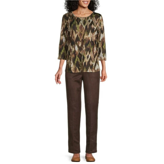 Best Pirce π Allison Daley Luxe Suede Straight Leg Pull-On Pants Windsor Wine β€οΈ - Image 7