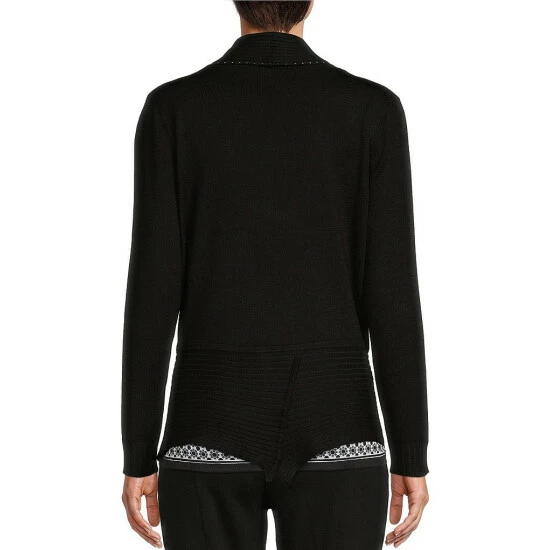 Hot Sale π Allison Daley Long Sleeve Rhinestone Embellished Open Front Cardigan Burnt Ochre π₯ - Image 2