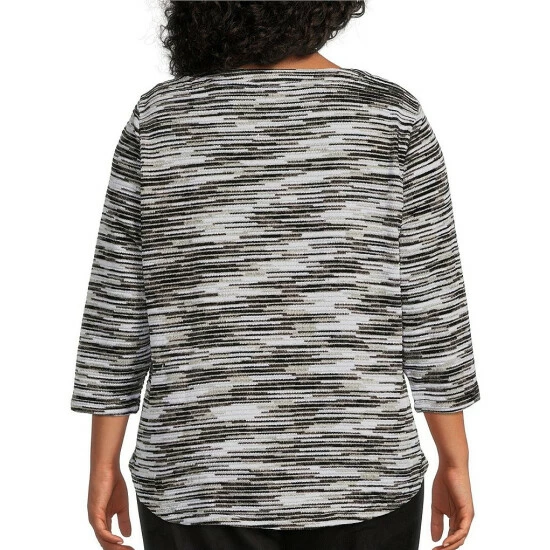 Best reviews of ๐ Allison Daley Plus Size 3/4 Sleeve Jewel Neck Knit Top Black/multi โ 4 Best reviews of ๐ Allison Daley Plus Size 3/4 Sleeve Jewel Neck Knit Top Black/multi โ - Image 2