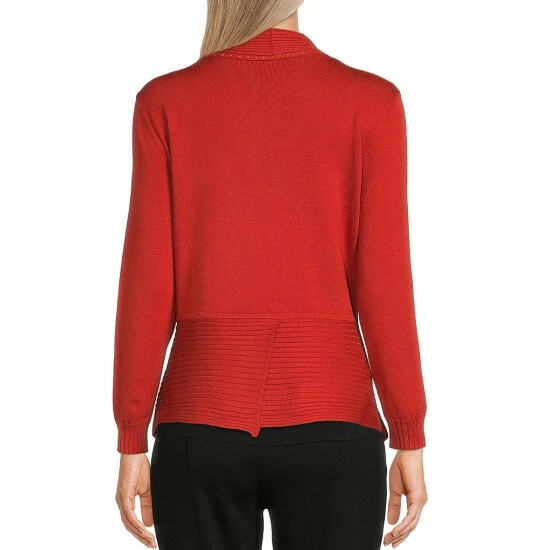 Hot Sale π Allison Daley Long Sleeve Rhinestone Embellished Open Front Cardigan Burnt Ochre π₯ - Image 5