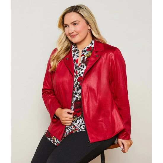 Cheapest π Allison Daley Plus Size Cheetah Floral Print Ruffle Sleeve Split Round Neck Button Front Top β - Image 4