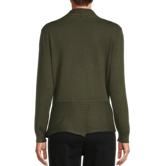 Hot Sale π Allison Daley Long Sleeve Rhinestone Embellished Open Front Cardigan Burnt Ochre π₯ - Image 8