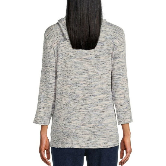 Wholesale βοΈ Allison Daley 3/4 Sleeve Split Neck Knit Top Blush Multi π― - Image 2