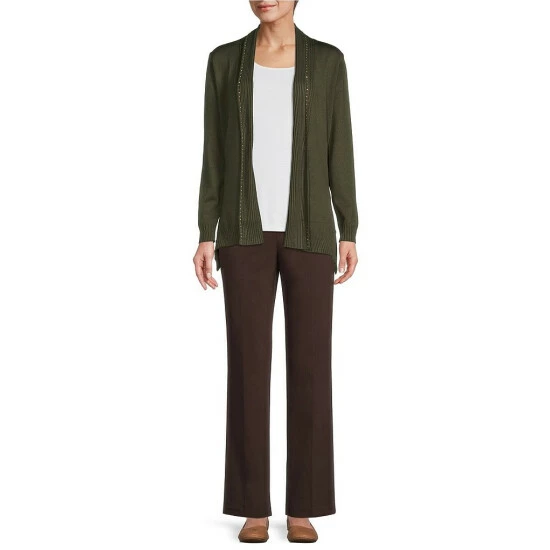 Outlet π Allison Daley Petite Size Stretch Pull-On Straight Leg Pants True Navy 𧨠- Image 6