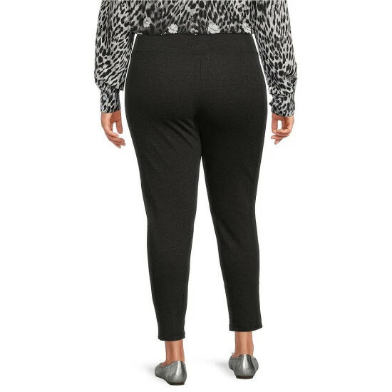 Deals π Allison Daley Plus Size Heather Ponte Elastic Waist Pull-On Leggings Charcoal π - Image 2