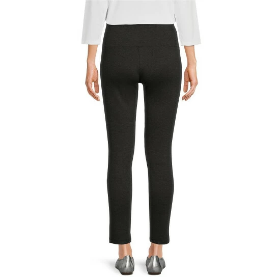 Best Pirce π€© Allison Daley Petite Size Heather Ponte Elastic Waist Pull-On Leggings Charcoal 𧨠- Image 2