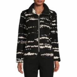 Best Sale ⌛ Allison Daley Textured Stripe Print Sherpa Fleece Long Sleeve Zip Front Jacket Black/white 🥰 9 Best Sale ⌛ Allison Daley Textured Stripe Print Sherpa Fleece Long Sleeve Zip Front Jacket Black/white 🥰 -Allison Daley shop unnamed file 712
