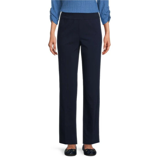 Outlet π Allison Daley Petite Size Stretch Pull-On Straight Leg Pants True Navy 𧨠- Image 9
