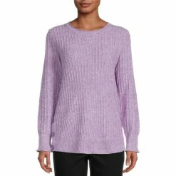 Best deal π Allison Daley Long Sleeve Jewel Neck Side Button Sweater Aqua Mist π₯