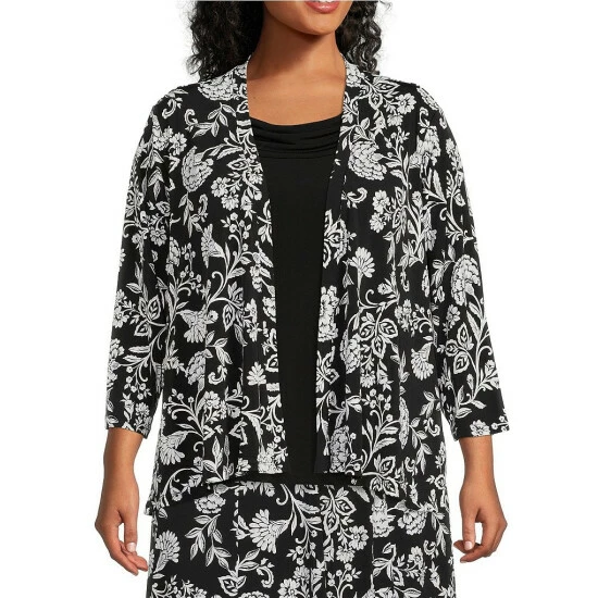 Hot Sale ๐ Allison Daley Plus Size 3/4 Sleeve Drape Neck Knit Top White ๐ 9 Hot Sale ๐ Allison Daley Plus Size 3/4 Sleeve Drape Neck Knit Top White ๐ - Image 7