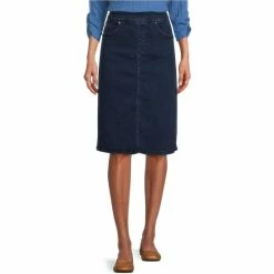 Best deal π₯ Allison Daley Petite Size Stretch Denim Elastic Waist Pull-On Pencil π Skirt Dark Indigo π