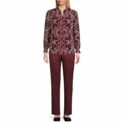 Outlet 🛒 Allison Daley Petite Size Windsor Floral Print Long Ruffle Sleeve Banded Collar Button Front Top Windsor Floral Border 🌟 7 Outlet 🛒 Allison Daley Petite Size Windsor Floral Print Long Ruffle Sleeve Banded Collar Button Front Top Windsor Floral Border 🌟 -Allison Daley shop unnamed file 938